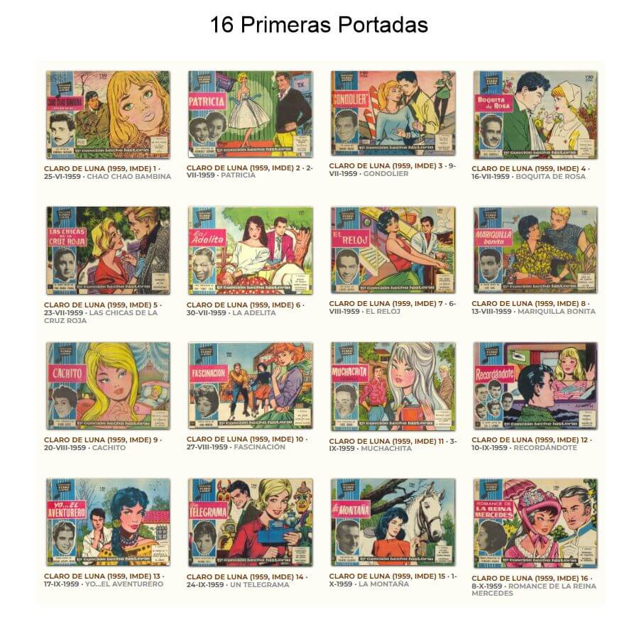 CLARO DE LUNA - Colección Completa - 644 Tebeos En Formato PDF