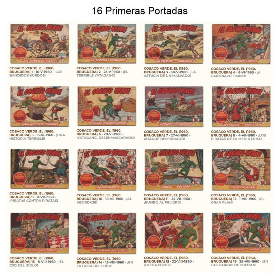 EL COSACO VERDE - Colección Completa - 146 Tebeos En Formato PDF