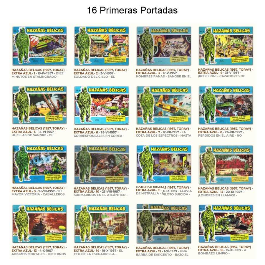 HAZAÑAS BÉLICAS Extra Azul - Colección Completa - 426 Tebeos En Formato PDF