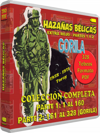 HAZAÑAS BÉLICAS Extra Rojo - Colección Completa - 328 Tebeos En Formato PDF