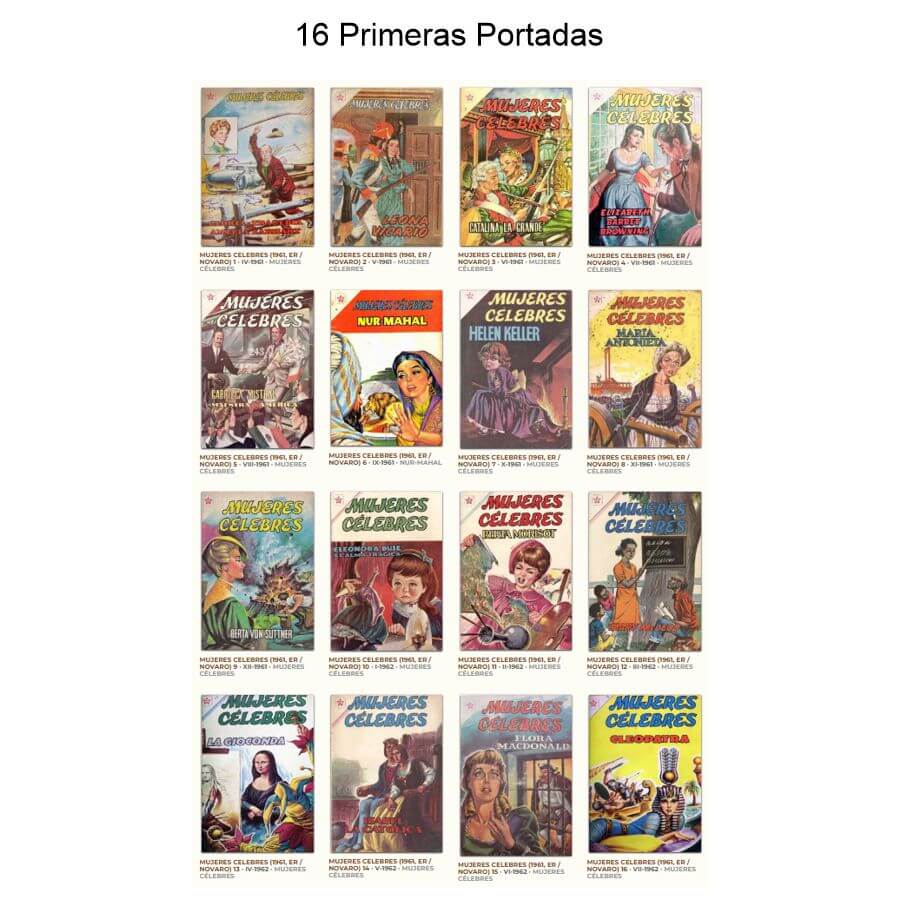 MUJERES CÉLEBRES - Colección Completa - 160 Tebeos En Formato PDF